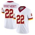 Elroe W.Commanders #22 Jacory Croskey-Merritt Player White Limited Vapor F.U.S.E. Home Game Stitched Jerseys
