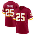 Elroe W.Commanders #25 Nick Cross Player Burgundy Game Home Stitched Jerseys