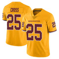 Elroe W.Commanders #25 Nick Cross Player Gold Limited Color Rush Home Game Stitched Jerseys