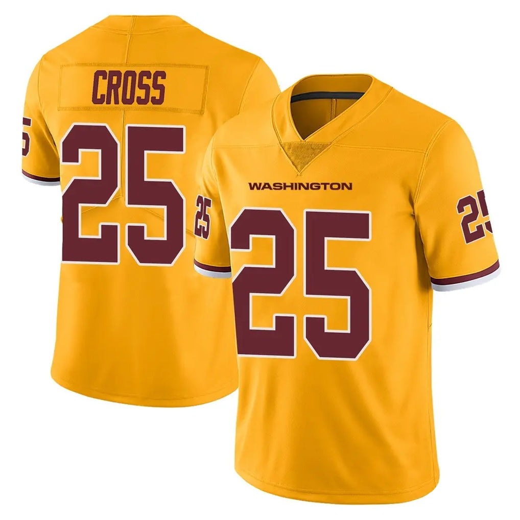 Elroe W.Commanders #25 Nick Cross Player Gold Limited Color Rush Home Game Stitched Jerseys