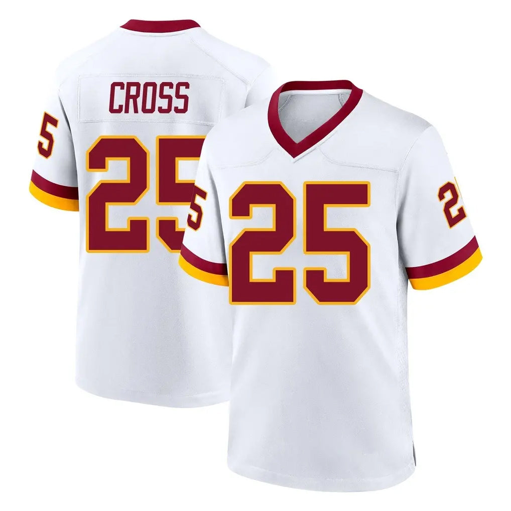 Elroe W.Commanders #25 Nick Cross Player White Home Game Stitched Jerseys