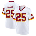 Elroe W.Commanders #25 Nick Cross Player White Home Game Stitched Jerseys