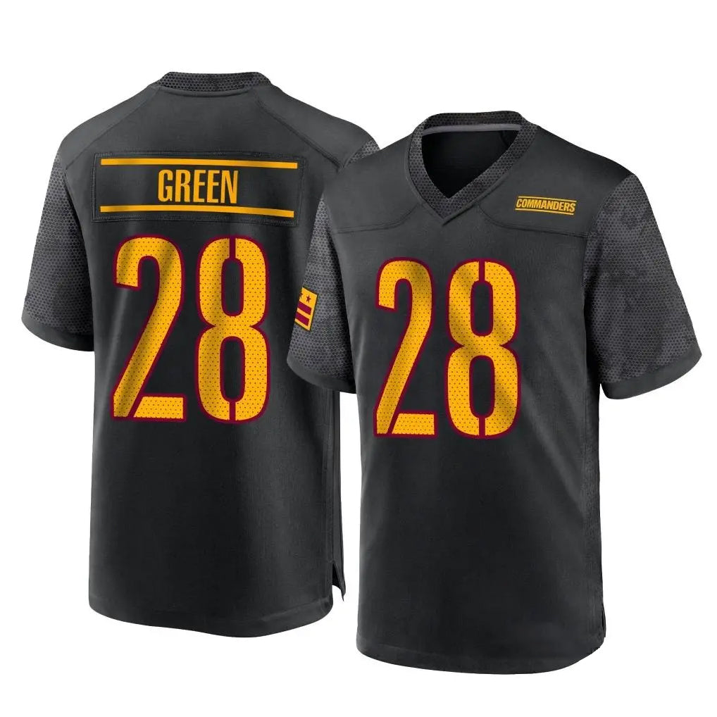 Elroe W.Commanders #28 Darrell Green Player Black Home Game Stitched Jerseys