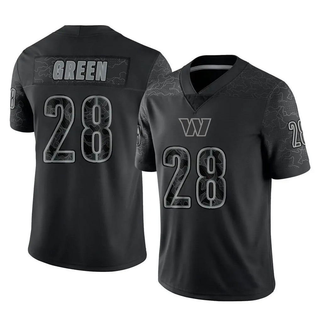 Elroe W.Commanders #28 Darrell Green Player Black RFLCTV Limited Stitched Jerseys
