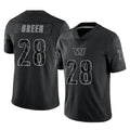 Elroe W.Commanders #28 Darrell Green Player Black RFLCTV Limited Stitched Jerseys