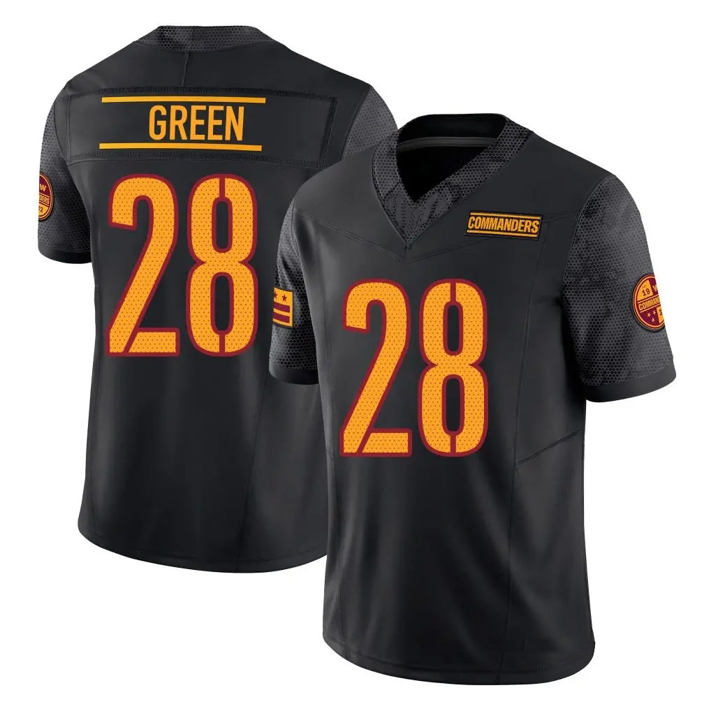 Elroe W.Commanders #28 Darrell Green Player  Black Vapor F.U.S.E. Limited Stitched Jerseys