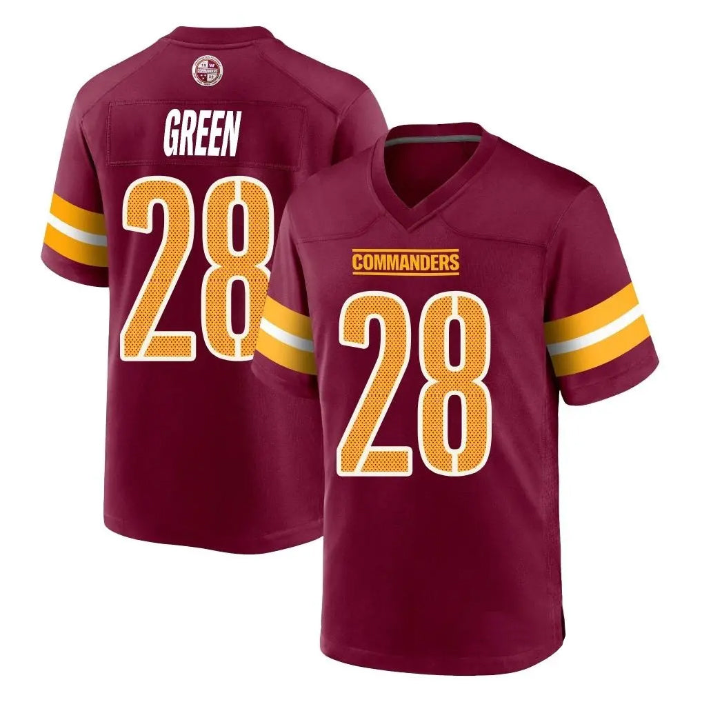 Elroe W.Commanders #28 Darrell Green Player Burgundy Home Game Stitched Jerseys