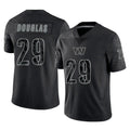 Elroe W.Commanders #29 Rasul Douglas Player Black Limited Reflective Home Game Stitched Jerseys