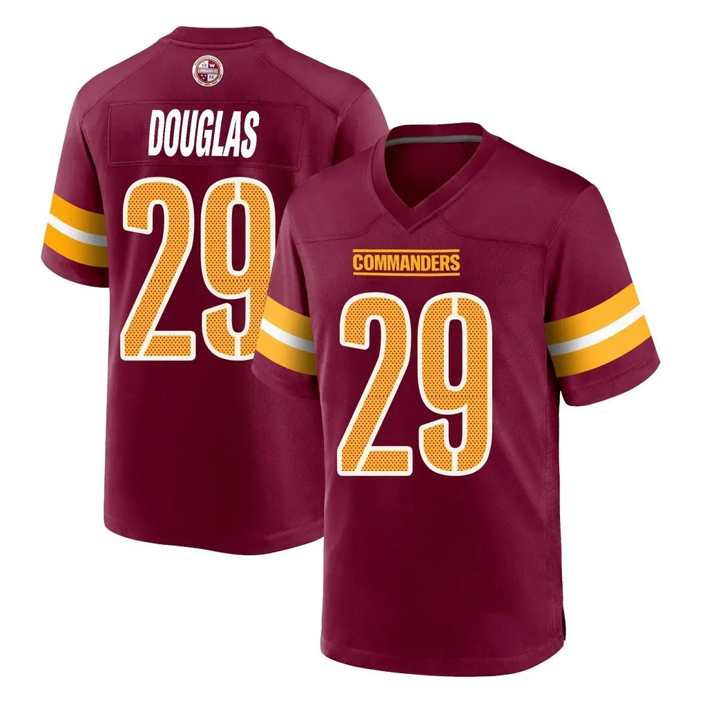 Elroe W.Commanders #29 Rasul Douglas Player Burgundy Home Game Stitched Jerseys