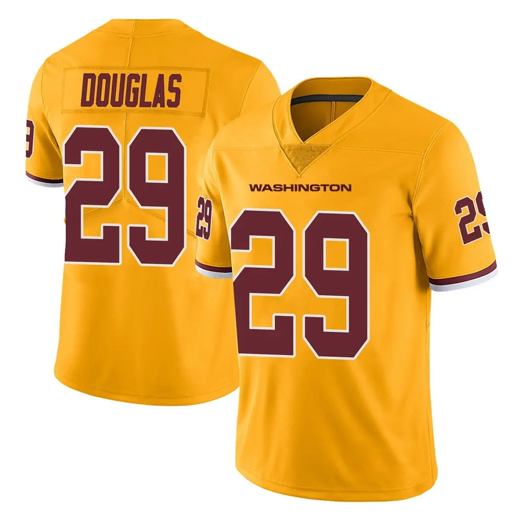 Elroe W.Commanders #29 Rasul Douglas Player Gold Limited Color Rush Home Game Stitched Jerseys