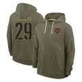 Elroe W.Commanders #29 Rasul Douglas Player Olive Salute to Service Pullover Hoodies Limited Home Stitched Jerseys