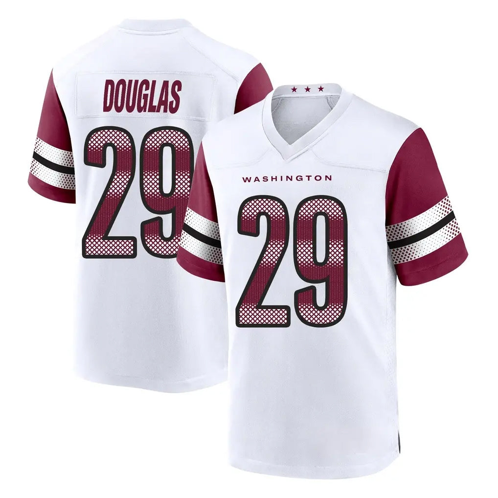 Elroe W.Commanders #29 Rasul Douglas Player White Game Home Stitched Jerseys