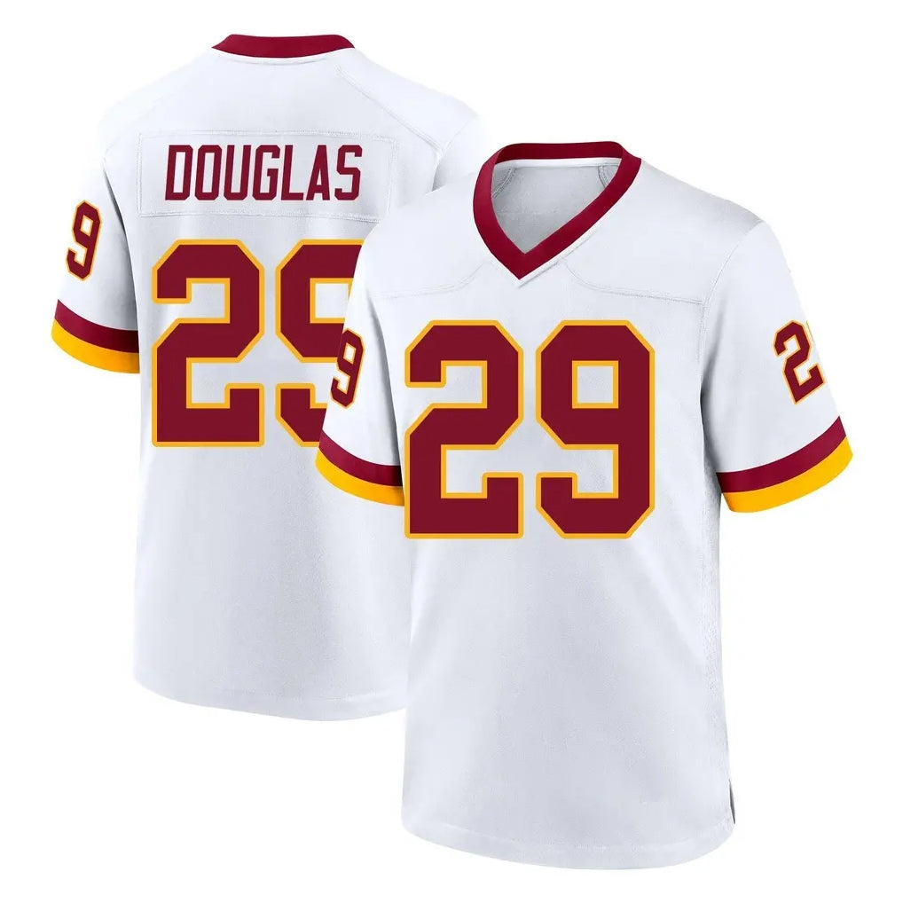 Elroe W.Commanders #29 Rasul Douglas Player White Home Game Stitched Jerseys