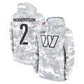 Elroe W.Commanders #2 Amik Robertson Player Arctic Camo Limited Salute to Service Pullover Hoodies Game Stitched Jerseys