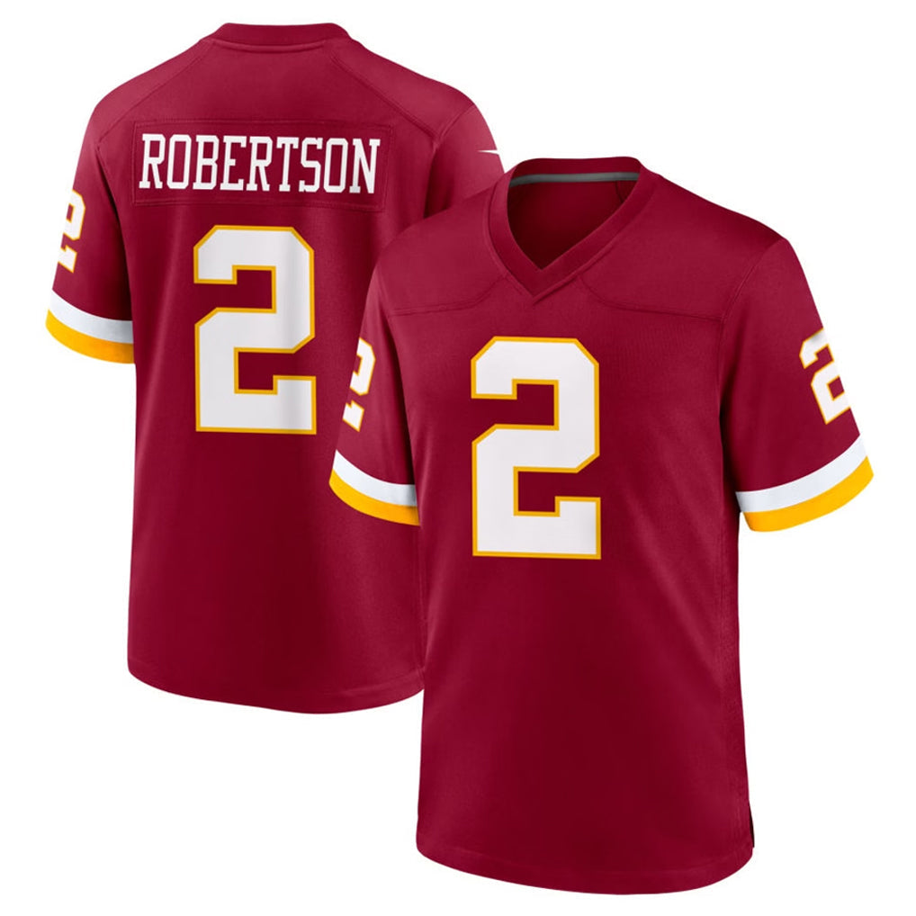 Elroe W.Commanders #2 Amik Robertson Player Burgundy Game Home Stitched Jerseys