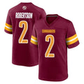 Elroe W.Commanders #2 Amik Robertson Player Burgundy Home Game Stitched Jerseys