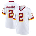 Elroe W.Commanders #2 Amik Robertson Player White Home Game Stitched Jerseys