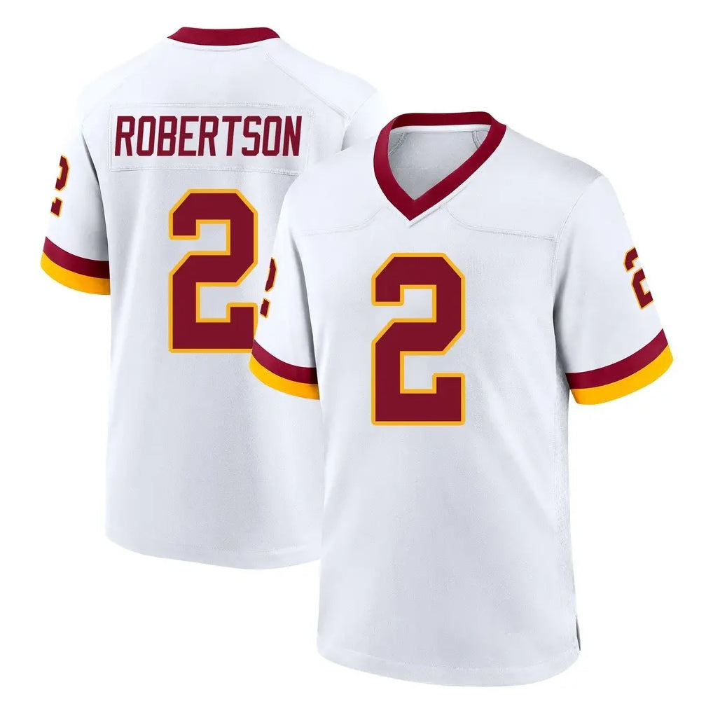 Elroe W.Commanders #2 Amik Robertson Player White Home Game Stitched Jerseys