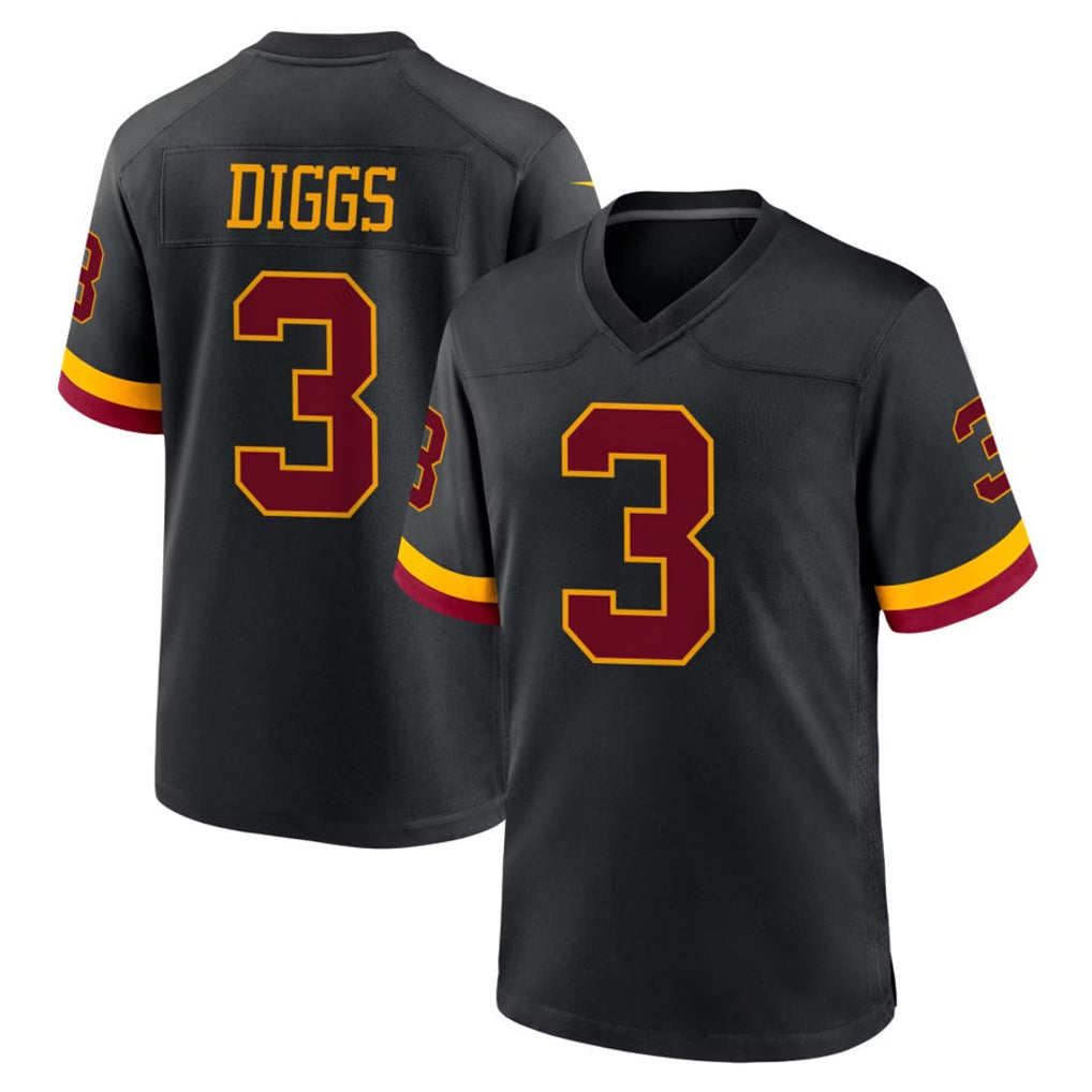 Elroe W.Commanders #3 Stefon Diggs Player Black Limited Home Game Stitched Jerseys