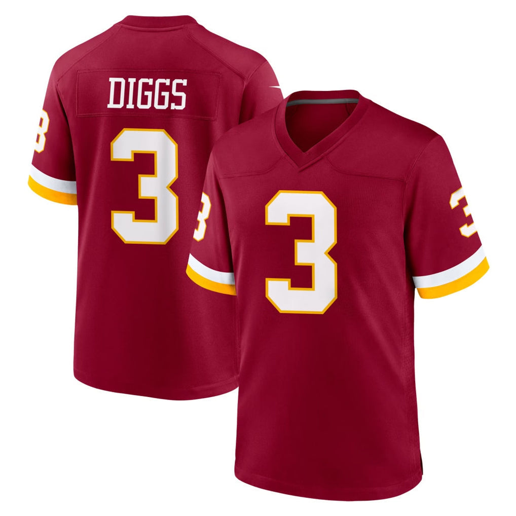Elroe W.Commanders #3 Stefon Diggs Player Burgundy Game Home Stitched Jerseys