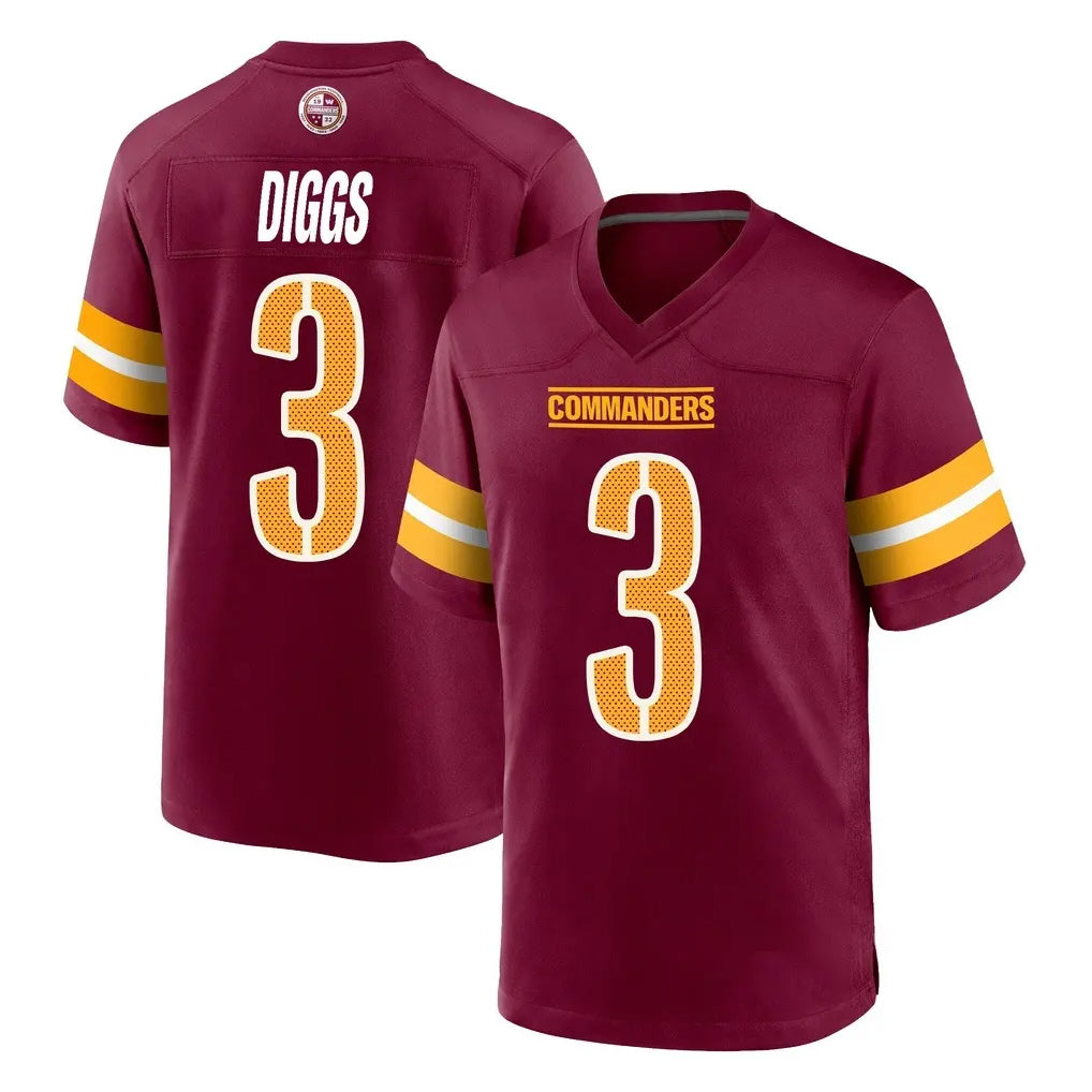 Elroe W.Commanders #3 Stefon Diggs Player Burgundy Home Game Stitched Jerseys