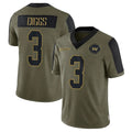 Elroe W.Commanders #3 Stefon Diggs Player Olive Salute To Service Limited Game Stitched Jerseys