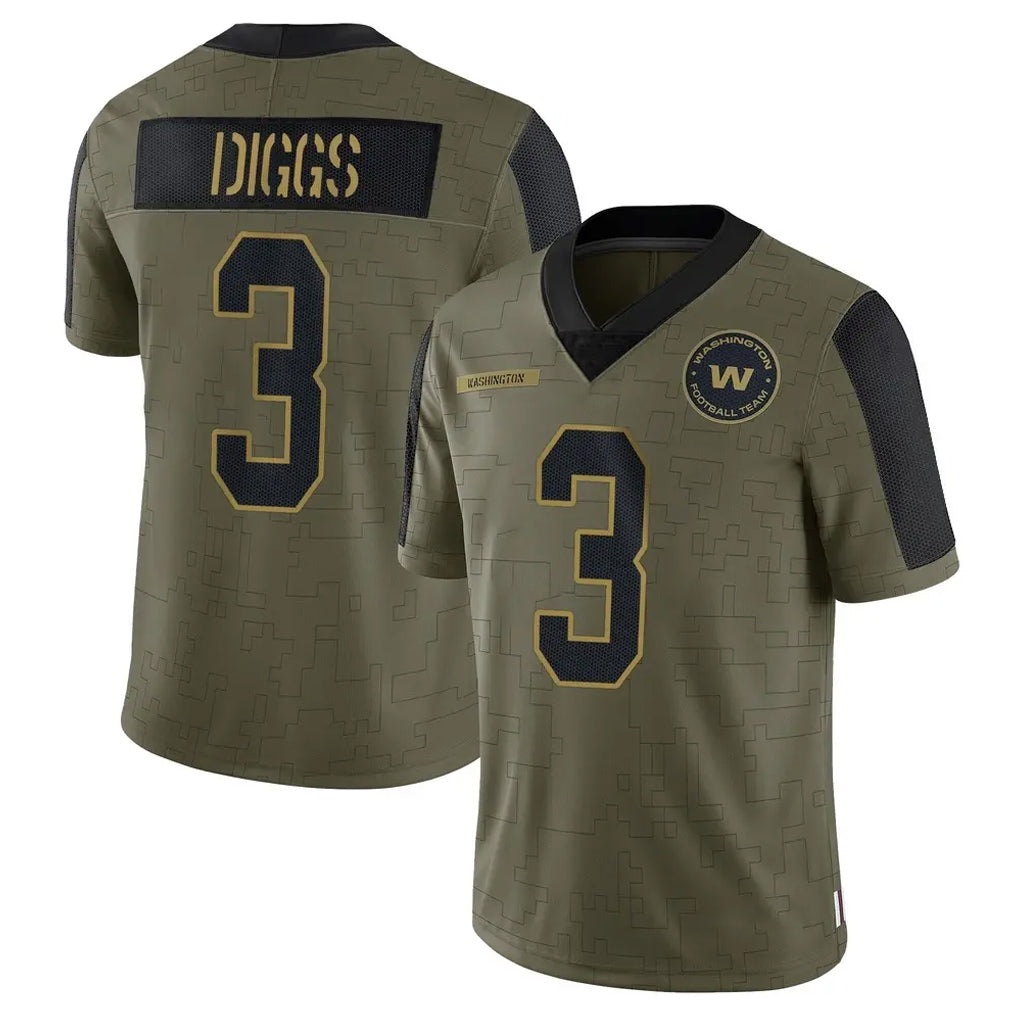 Elroe W.Commanders #3 Stefon Diggs Player Olive Salute To Service Limited Game Stitched Jerseys
