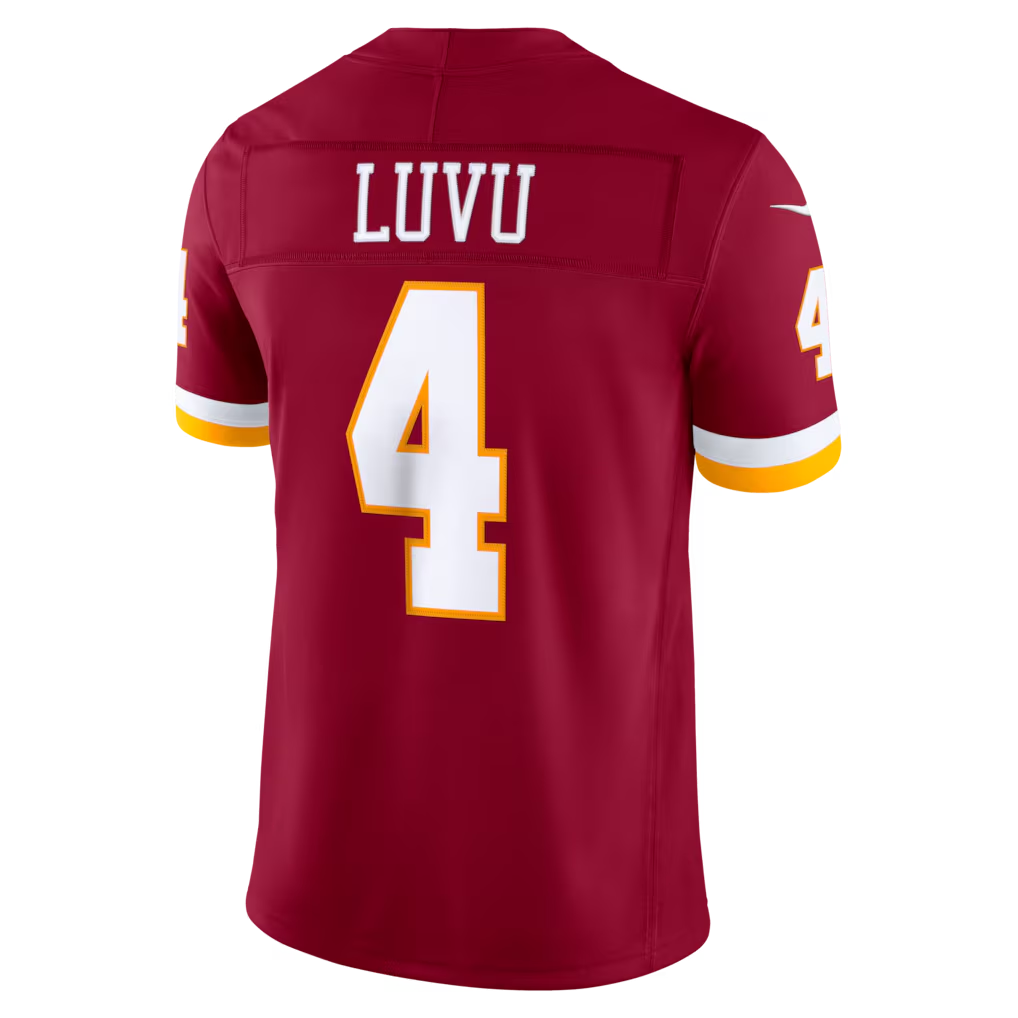 Elroe W.Commanders #4 Frankie Luvu Burgundy Team Vapor F.U.S.E. Stitched Limited Jerseys