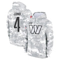 Elroe W.Commanders #4 Frankie Luvu Player Arctic Camo Salute to Service Hoodies Stitched Jerseys