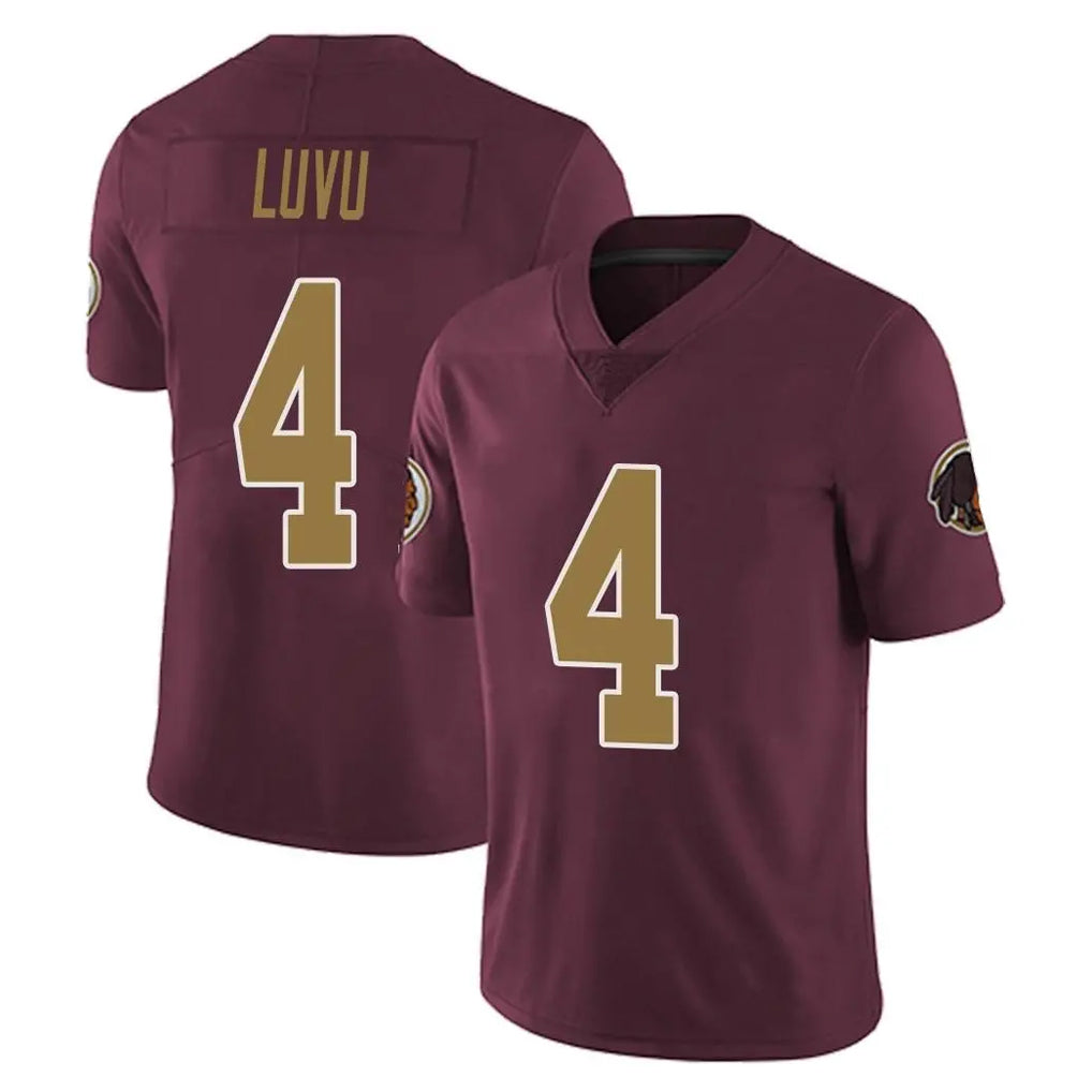 Elroe W.Commanders #4 Frankie Luvu Player Burgundy Alternate Vapor Untouchable Home Game Stitched Jerseys