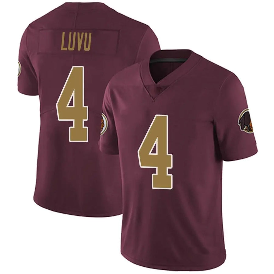Elroe W.Commanders #4 Frankie Luvu Player Burgundy Alternate Vapor Untouchable Limited  Stitched Jerseys