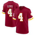 Elroe W.Commanders #4 Frankie Luvu Player Burgundy Game Home Stitched Jerseys