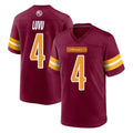 Elroe W.Commanders #4 Frankie Luvu Player Burgundy Home Game Stitched Jerseys