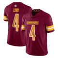 Elroe W.Commanders #4 Frankie Luvu Player Burgundy Limited Vapor Home Game Stitched Jerseys