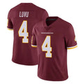 Elroe W.Commanders #4 Frankie Luvu Player Burgundy Vapor Limited Stitched Jerseys