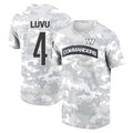 Elroe W.Commanders #4 Frankie Luvu Player Salute to Service Hoodies T-Shirts Football Jerseys