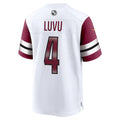 Elroe W.Commanders #4 Frankie Luvu Player White Home Game Football Jerseys