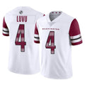 Elroe W.Commanders #4 Frankie Luvu Player White Limited Vapor Home Game Stitched Jerseys