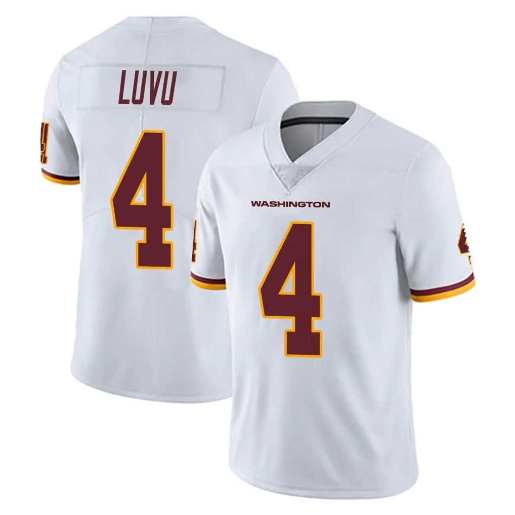 Elroe W.Commanders #4 Frankie Luvu Player White Limited Vapor Untouchable Home Game Stitched Jerseys