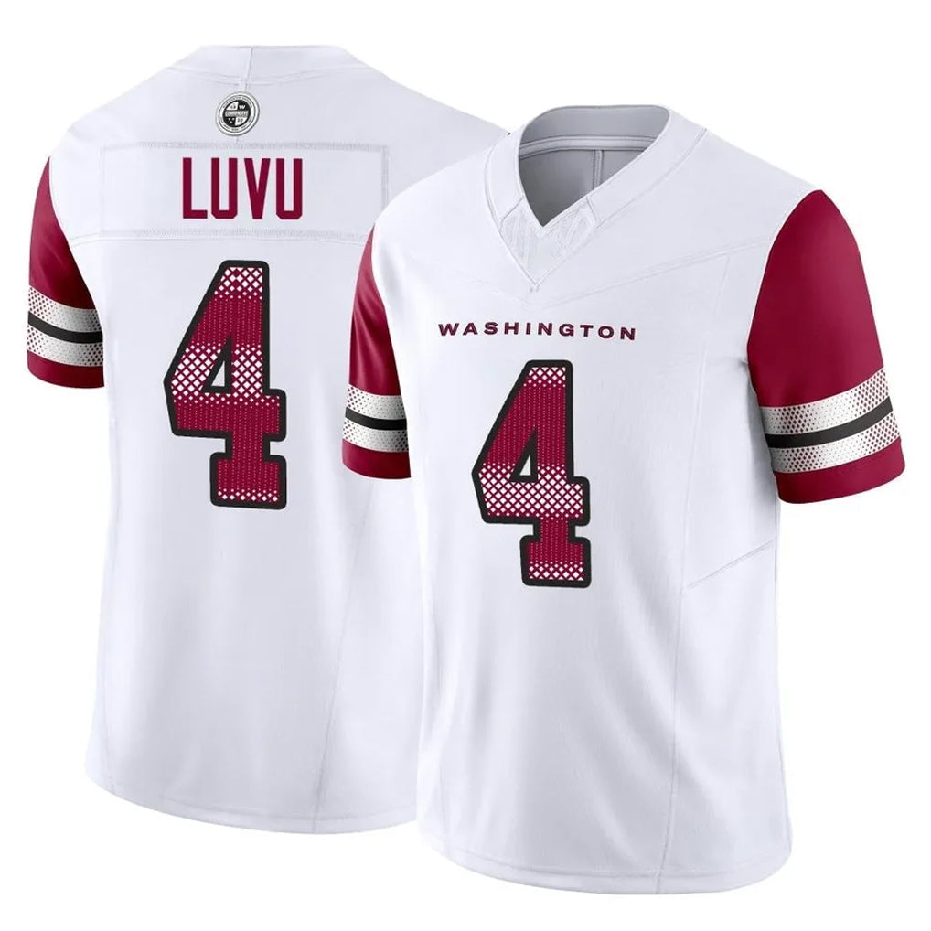Elroe W.Commanders #4 Frankie Luvu Player White Vapor F.U.S.E. Limited Football Jerseys