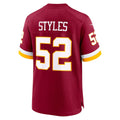 Elroe W.Commanders #52 Sonny Styles Burgundy 2026 Draft First Round Pick No. 7 Team Game Stitched Jerseys
