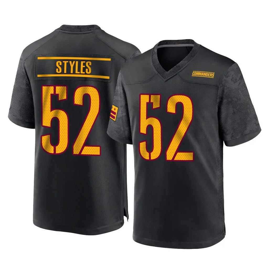 Elroe W.Commanders #52 Sonny Styles Player Black Home Game Stitched Jerseys