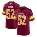 Elroe W.Commanders #52 Sonny Styles Player Burgundy Home Game Stitched Jerseys