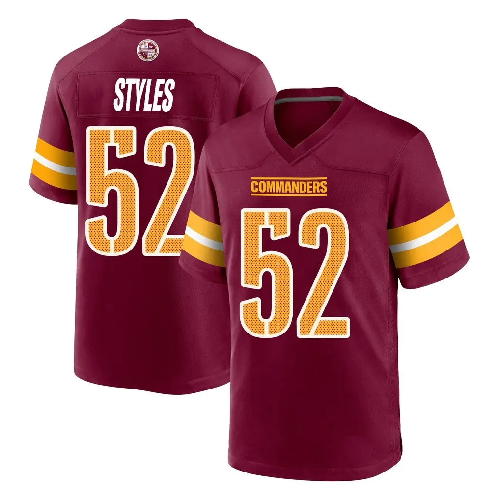 Elroe W.Commanders #52 Sonny Styles Player Burgundy Home Game Stitched Jerseys