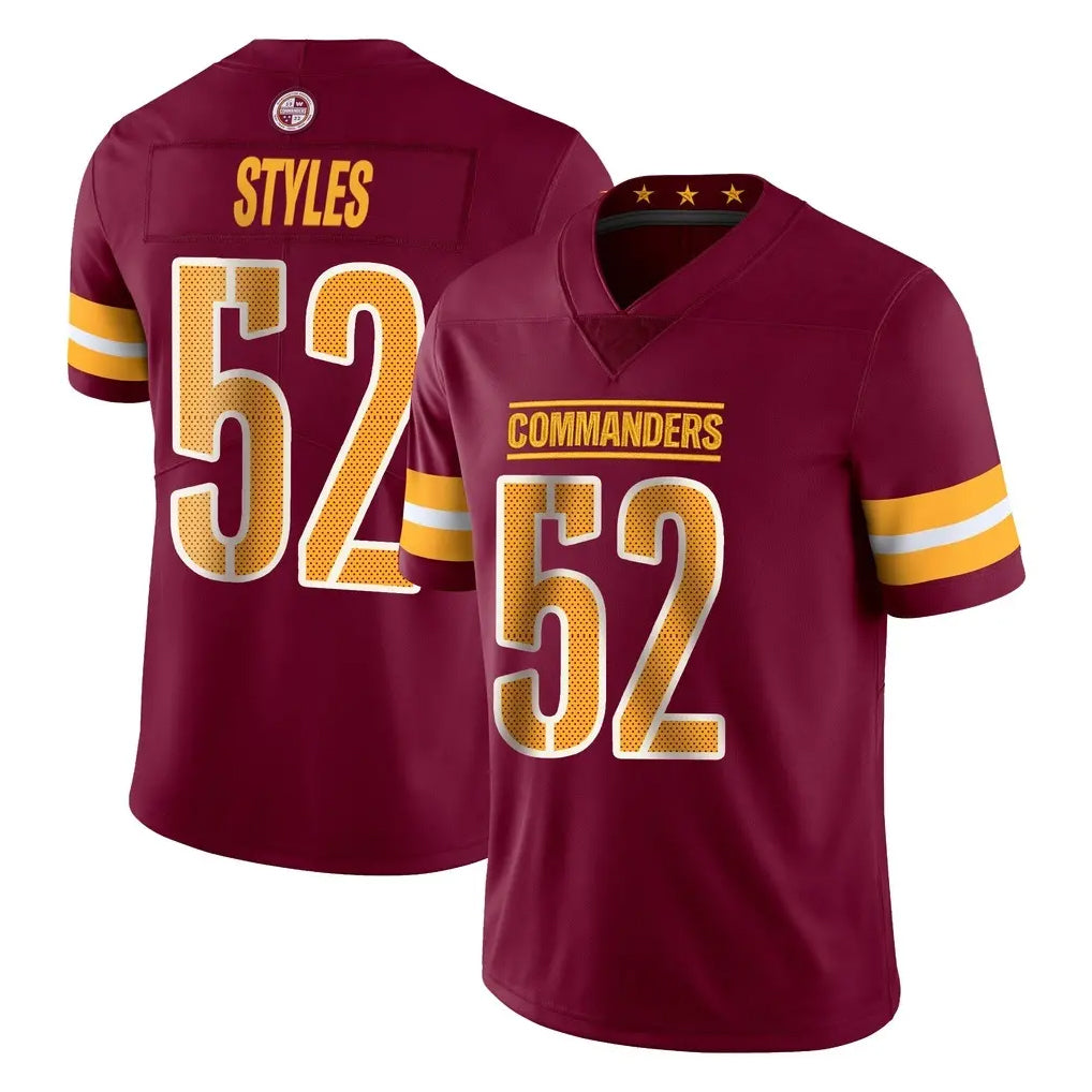 Elroe W.Commanders #52 Sonny Styles Player Burgundy Limited Vapor Home Game Stitched Jerseys