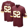 Elroe W.Commanders #52 Sonny Styles Player Burgundy Team Color Home Game Stitched Jerseys