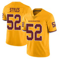 Elroe W.Commanders #52 Sonny Styles Player Gold Limited Color Rush Home Game Stitched Jerseys