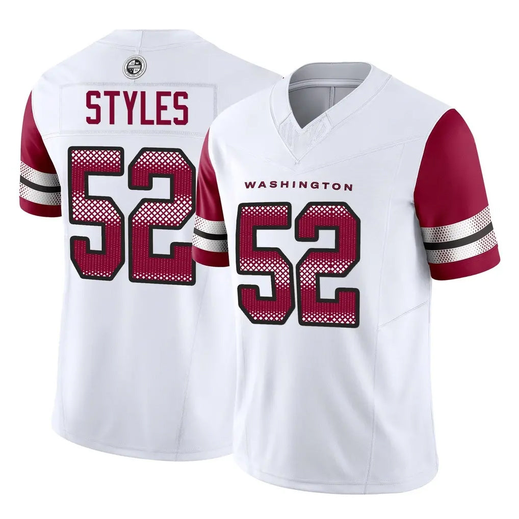 Elroe W.Commanders #52 Sonny Styles Player White Vapor F.U.S.E. Limited Home Game Stitched Jerseys