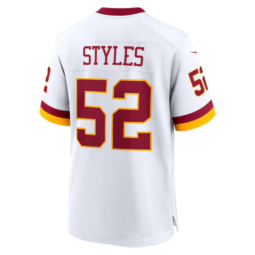 Elroe W.Commanders #52 Sonny Styles White Game Super Bowl Era Stitched Jerseys