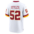 Elroe W.Commanders #52 Sonny Styles White Game Super Bowl Era Stitched Jerseys